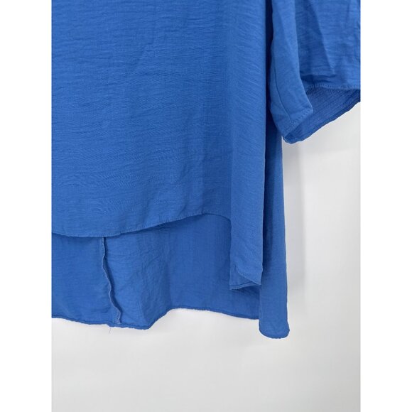 Joseph Ribkoff Womens top tunic High low Hem Blouse Size Large  Blue Loose Fit - Picture 3 of 5